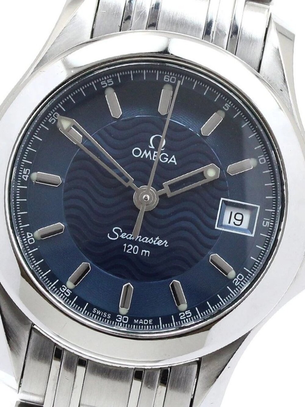 OMEGA Seamaster120 2581.81 Date blue Dial Quartz Ladies Watch_933959